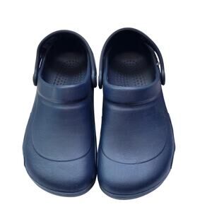 Crocs At Work Classic Navy Blue Clog Shoes Size W=6/M=4  62926-2949